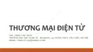 Bài giảng Thương mại điện tử: Chương 1 - ThS. Trần Thu Thuỷ