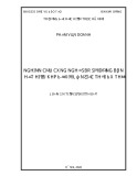 Luận án Tiến sĩ Kỹ thuật: Nghiên cứu công nghệ SBR sử dụng bùn hạt hiếu khí để xử lý nước thải đô thị