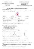 Đề kiểm tra học kì 1 môn Hóa lớp 10 năm 2022-2023 - Trường THPT Nguyễn Thái Bình (Mã đề 101)
