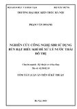 Tóm tắt luận án Tiến sĩ Kỹ thuật: Nghiên cứu công nghệ SBR sử dụng bùn hạt hiếu khí để xử lý nước thải đô thị