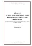 Tài liệu bồi dưỡng thành viên ban kinh tế - xã hội Hội đồng nhân dân cấp huyện, cấp xã nhiệm kỳ 2021-2026