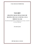 Tài liệu bồi dưỡng thành viên ban pháp chế Hội đồng nhân dân cấp huyện, cấp xã nhiệm kỳ 2021-2026