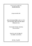 Tóm tắt luận văn Thạc sĩ Tài chính ngân hàng: Phân tích hoạt động cho vay của Quỹ tín dụng nhân dân Hòa Bình tỉnh Kon Tum