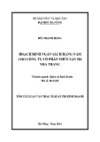 Tóm tắt luận văn Thạc sĩ Quản trị kinh doanh: Hoạch định ngân sách hàng năm cho Công ty cổ phần Thủy sản 584 Nha Trang