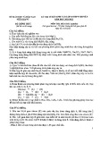 Đề thi tuyển sinh vào lớp 10 chuyên môn Hoá học chuyên năm 2021-2022 có đáp án - Sở GD&ĐT Kiên Giang