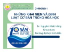 Bài giảng Hoá đại cương và vô cơ: Chương 1 - TS. Nguyễn Khắc Hồng