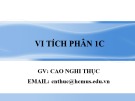 Bài giảng Vi tích phân 1C: Chương 1 - Cao Nghi Thục