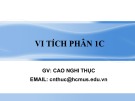 Bài giảng Vi tích phân 1C: Chương 2 - Cao Nghi Thục