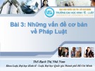 Bài giảng Pháp luật đại cương: Bài 3 - ThS. Bạch Thị Nhã Nam