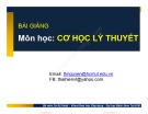 Bài giảng Cơ học lý thuyết (Phần 1): Chương 2