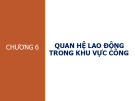 Bài giảng Quan hệ lao động: Chương 6 - Quan hệ lao động trong khu vực công