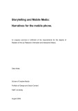 Master's thesis of Arts: Storytelling and mobile media: narratives for the mobile phone