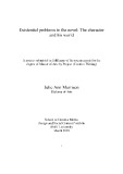 Master's thesis of Arts: Existential problems in the novel: The character and his world