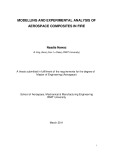 Master's thesis of Engineering (Aerospace): Modelling and experimental analysis of aerospace composites in fire