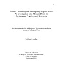 Master's thesis of Arts: Melodic drumming in contemporary popular music : an investigation into melodic drum-kit performance practices and repertoire