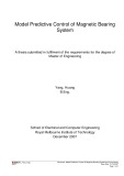 Master's thesis of Engineering: Model predictive control of magnetic bearing system