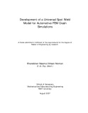 Master's thesis of Engineering: Development of a universal spot weld model for automotive FEM crash simulations