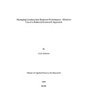 Master's thesis of Applied Science: Measuring contractors' business performance: effective use of a balanced scorecard approach