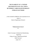 Master's thesis of Engineering: The feasibility of a unitised regenerative fuel cell with a reversible carbon-based hydrogen storage electrode