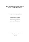 Master's thesis of Engineering (Research): FPGA implementation of short word-length algorithms