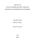 Master's thesis: Impact of plug-in hybrid vehicles charging on distribution networks