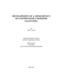 Master's thesis of Engineering: Development of a MEMS device to continuously monitor glaucoma