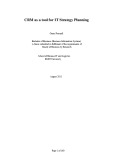 Bachelor's thesis of Business (Business Information Systems): CRM as a tool for IT strategy planning