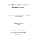 Master's thesis of Engineering: Channel compensation for speaker recognition systems