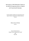 Master's thesis of Applied Science (Medical laboratory Science): Mechanisms of DNA methylation defects at the IGF2 imprinting centre in patients with foetal growth disorders