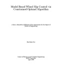 Master's thesis of Engineering: Model based wheel slip control via constrained optimal algorithm