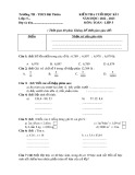 Đề thi học kì 1 môn Toán lớp 5 năm 2022-2023 có đáp án - Trường TH&THCS Bãi Thơm
