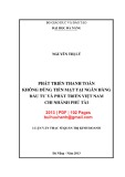 Luận văn Thạc sĩ Quản trị kinh doanh: Phát triển thanh toán không dùng tiền mặt tại Ngân hàng Đầu tư và Phát triển Việt Nam - Chi nhánh Phú Tài