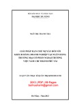 Luận văn Thạc sĩ Quản trị kinh doanh: Giải pháp hạn chế nợ xấu đối với khách hàng doanh nghiệp tại Ngân hàng thương mại cổ phần Ngoại thương Việt Nam chi nhánh Phú Tài