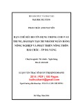 Luận văn Thạc sĩ Quản trị kinh doanh: Hạn chế rủi ro tín dụng trong cho vay trung, dài hạn tại chi nhánh Ngân hàng Nông Nghiệp và Phát triển Nông thôn Hải Châu - TP Đà Nẵng