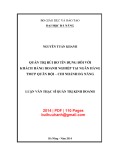 Luận văn Thạc sĩ Quản trị kinh doanh: Quản trị rủi ro tín dụng đối với khách hàng doanh nghiệp tại Ngân hàng TMCP Quân Đội - Chi nhánh Đà Nẵng