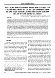 Ứng dụng phổ cận hồng ngoại NIR kết hợp với các phương pháp xử lý số liệu chemometrics để xác thực nhanh cà phê đạt chuẩn chỉ dẫn địa lý ở vùng Buôn Ma Thuột