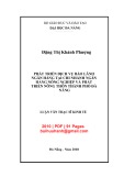 Luận văn Thạc sĩ Kinh tế: Phát triển dịch vụ bảo lãnh ngân hàng tại chi nhánh Ngân hàng Nông nghiệp và Phát triển nông thôn thành phố Đà Nẵng