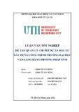 Luận văn tốt nghiệp Kinh tế xây dựng: Quản lý chi phí dự án đầu tư xây dựng công trình trường Đại học Văn Lang bằng phương pháp EVM