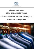 Cẩm nang doanh nghiệp Tổng hợp cam kết trong các hiệp định thương mại tự do (FTA) đối với ngành dệt may