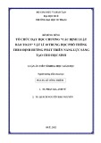 Tóm tắt Luận án Tiến sĩ Khoa học giáo dục: Các định luật bảo toàn Vật lí 10 THPT theo định hướng phát triển năng lực sáng tạo cho học sinh