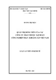 Luận án Tiến sĩ Kinh tế: Quản trị dòng tiền của các Công ty than thuộc Tập đoàn Công nghiệp Than - Khoáng sản Việt Nam
