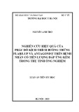 Luận án Tiến sĩ Y học: Nghiên cứu hiệu quả của phác đồ kích thích buồng trứng flare-up và antagonist trên bệnh nhân có tiên lượng đáp ứng kém trong thụ tinh ống nghiệm