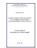 Luận án Tiến sĩ Quản lý công nghiệp: Cam kết và hành vi công dân tổ chức của lao động kỹ thuật trong các doanh nghiệp xây dựng Việt Nam