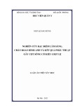 Luận án Tiến sĩ Y học: Nghiên cứu đặc điểm lâm sàng, chẩn đoán hình ảnh và kết quả phẫu thuật gãy cột sống cổ kiểu giọt lệ