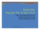 Bài giảng Trị liệu ngôn ngữ: Đánh giá nguyên tắc và quá trình - Phạm Thùy Giang