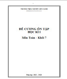 Đề cương ôn tập học kì 1 môn Toán lớp 7 năm 2022-2023 - Trường THCS Nguyễn Đức Cảnh