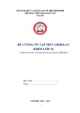 Đề cương ôn tập môn GDQP&AN lớp 12 năm 2021-2022 - Trường THPT Đào Sơn Tây