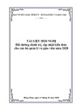 Tài liệu hội nghị Bồi dưỡng chính trị, cập nhật kiến thức cho cán bộ quản lý và giáo viên năm 2020