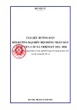 Tài liệu hướng dẫn bồi dưỡng Đại biểu hội đồng nhân dân cấp huyện, cấp xã nhiệm kỳ 2021-2026