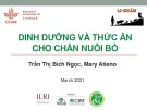 Bài giảng Dinh dưỡng và thức ăn cho chăn nuôi bò - Trần Thị Bích Ngọc